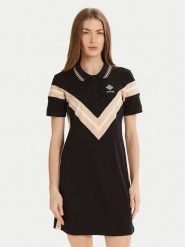 Guess Sukienka codzienna V5RK00 KCOK1 Czarny Regular Fit. Czarne sukienki damskie Guess, na co dzień, s, z aplikacjami, z bawełny, bez kołnierzyka, bez ramiączek, proste. Za 209.99 zł.
