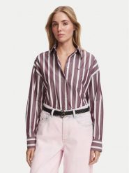 Tommy Jeans Koszula Essential DW0DW23340 Fioletowy Oversize. Fioletowe koszule damskie Tommy Jeans, xl, bez wzorów, z bawełny, bez kołnierzyka, bez ramiączek. Za 449.99 zł.