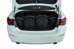 Torby Do Bagażnika Infiniti Q50 2013-2017 4Szt Kjust. Czarne torby podróżne damskie KJUST, bez wzorów, z kauczuku. Za 1,239.00 zł.