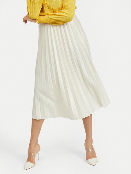 Vila Spódnica plisowana Nitban 14063241 Beżowy Regular Fit. Brązowe spódnice damskie Vila, l, bez wzorów, z syntetyku, plisowane. Za 99.99 zł.