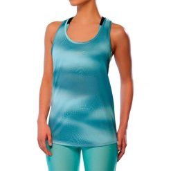 Damski tank top Mizuno Core Graphic. Niebieskie topy damskie Mizuno, bez wzorów, sportowe, bez kołnierzyka, bez ramiączek. Za 170.50 zł.