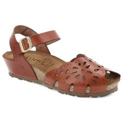 Brązowe Sandały Yokono Stylowe Obuwie Damskie Ze Skóry Naturalnej. Brązowe sandały damskie Yokono, bez wzorów, z materiału, bez obcasa, bez zapięcia. Za 279.00 zł.