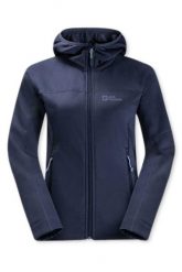 Bluza turystyczna damska Jack Wolfskin Hirschberg. Niebieskie bluzy damskie Jack Wolfskin, l, bez wzorów, z materiału, bez ramiączek, z kapturem. Za 343.49 zł.