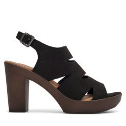 Sandały Lasocki. Czarne sandały damskie Lasocki, bez wzorów, bez obcasa, na słupku, bez zapięcia. Za 179.99 zł.