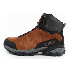 Buty trekkingowe CMP Melnick 3Q18587 P777 brązowe. Brązowe trekkingi męskie na zimę, ze skóry, za kostkę, bez zapięcia. Za 588.17 zł.