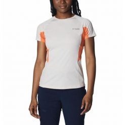 Koszulka Damska Columbia Titan Pass Ice SS T-Shirt. Czerwone bluzki damskie Columbia, xs, bez wzorów, sportowe, bez kołnierzyka, bez ramiączek. Za 119.99 zł.