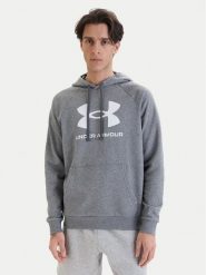 Under Armour Bluza Ua Rival Fleece Logo 1379758 Szary Loose Fit. Szare bluzy męskie Under Armour, m, bez wzorów, z bawełny, bez ramiączek, bez kaptura. Za 239.99 zł.