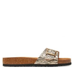 Klapki Tamaris. Brązowe klapki damskie Tamaris, bez wzorów, bez obcasa, bez zapięcia. Za 259.99 zł.