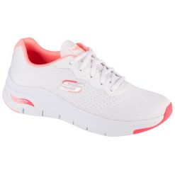 Dorosły obuwie sportowe Skechers Arch Fit-Infinity Cool, Biały. Białe obuwie sportowe damskie Skechers, bez wzorów, bez zapięcia, trekkingowe. Za 399.99 zł.
