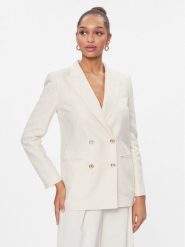 TWINSET Marynarka 241TP2560 Écru Oversize. Marynarki i żakiety damskie Twinset, bez wzorów, z bawełny, bez kołnierzyka, bez ramiączek. Za 2,869.00 zł.