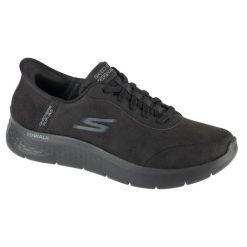 Buty sportowe Sneakersy męskie, Slip-Ins: GO Walk Flex - Smooth Motion. Czarne buty sportowe męskie Skechers, bez wzorów, bez zapięcia, trekkingowe. Za 379.99 zł.