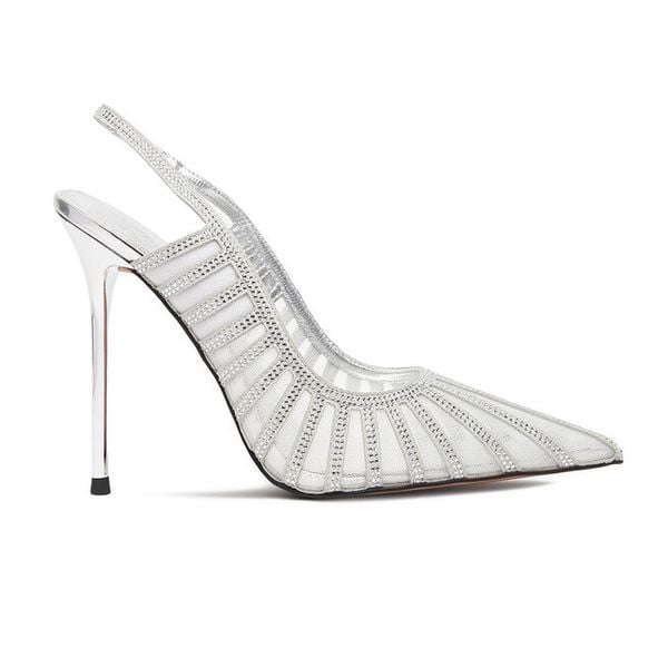 Szpilki Eva Minge. Szare szpilki damskie Eva Minge, bez wzorów, bez obcasa, na szpilce, bez zapięcia. Za 259.99 zł.