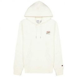 Bluza sportowa damska Champion Wmns City Snack Organic Cotton Blend Hoodie. Niebieskie bluzy damskie Champion, s, bez wzorów, z bawełny, sportowe, bez ramiączek, z kapturem. Za 207.00 zł.