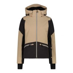 Kurtka narciarska damska CMP 34W4426. Brązowe kurtki sportowe damskie CMP, bez wzorów, z elastanu, bez ramiączek, z kapturem, narciarskie. Za 1,299.00 zł.