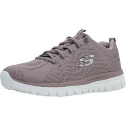 Buty do chodzenia damskie Skechers Gracefulget Connected. Fioletowe obuwie sportowe damskie Skechers, bez wzorów, z materiału, bez zapięcia, trekkingowe. W wyprzedaży za 246.80 zł.