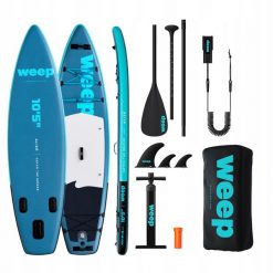 Deska Sup Do Pływania Weep Alize Dmuchana Pompowana Plecak Akcesoria 320cm 10Ft. Niebieskie plecaki męskie WEEPLAY, bez wzorów, klasyczne. Za 899.00 zł.