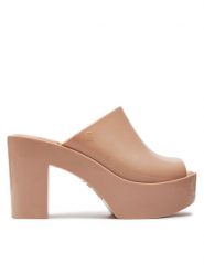 Melissa Klapki Melissa Mule Ad 32233 Beżowy. Brązowe klapki damskie Melissa, bez wzorów, z tworzywa sztucznego, bez obcasa, bez zapięcia. Za 272.00 zł.