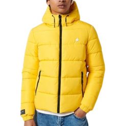 Kurtka turystyczna męska Superdry. Żółte kurtki męskie Superdry, na zimę, m, bez wzorów, z poliesteru, sportowe, z kapturem. Za 260.70 zł.