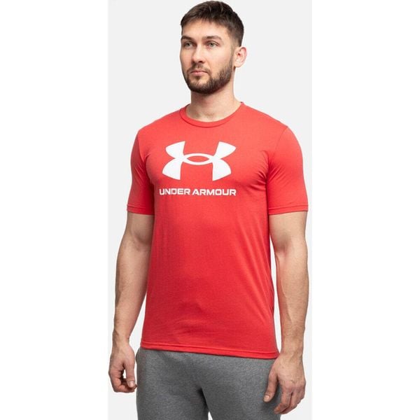Koszulka sportowa męska Under Armour Sportstyle. Czerwone koszulki sportowe męskie Under Armour, m, bez wzorów, bez ramiączek. Za 99.90 zł.