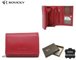 Portfel skórzany Rovicky R-RD-38-GCL malinowy. Różowe portfele damskie ROVICKY, ze skóry. Za 77.99 zł.