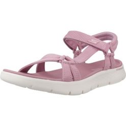 Sandały Skechers Model Go Walk Flex Sandal Kolor Rose. Czerwone sandały damskie Skechers, bez wzorów, bez obcasa, bez zapięcia. Za 269.99 zł.