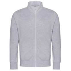 Kurtka Unisex Dla Dorosłych Campus Heather Z Pełnym Zamkiem Błyskawicznym. Szare kurtki męskie AWDIS, l, bez wzorów, sportowe, bez kaptura. Za 188.99 zł.