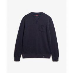 Bluza Superdry The Merchant Store. Niebieskie bluzy męskie Superdry, m, bez wzorów, z dresówki, klasyczne, bez ramiączek, bez kaptura. Za 316.15 zł.