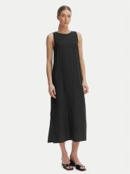 Marella Sukienka letnia Velo 2615221352 Czarny Regular Fit. Czarne sukienki damskie Marella, na lato, bez wzorów, ze lnu, bez kołnierzyka, bez ramiączek. Za 689.99 zł.