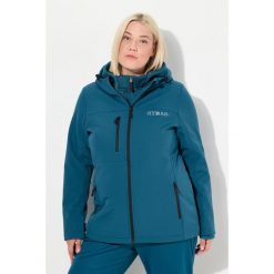 Damskie Kurtka softshell HYPRAR hydrofobowa stretch odblask. Niebieskie kurtki sportowe damskie Ulla Popken, plus size, bez wzorów, z elastanu, bez ramiączek, bez kaptura, trekkingowe. W wyprzedaży za 383.99 zł.