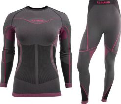 Alpinus Bielizna termoaktywna damska Alpinus Tactical Mora Set grafitowo-różowa SI8925 - SI8928 XL. Czerwona bielizna sportowa damska Alpinus, xl, bez wzorów. Za 211.38 zł.