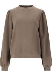 Bluza z rękawami balonowymi damska Athlecia Jillnana V2. Czarne bluzy damskie Athlecia, bez wzorów, z materiału, eleganckie, bez ramiączek, bez kaptura. Za 151.50 zł.