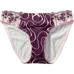 Figi bonprix śliwkowo-kremowy jasnoróżowy. Fioletowe majtki damskie bonprix. Za 24.99 zł.