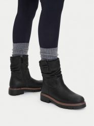 Go Soft Botki CEO-WS6329-02 Czarny. Czarne botki damskie GO SOFT, bez wzorów, ze skóry, bez obcasa, na słupku, bez zapięcia. Za 179.99 zł.