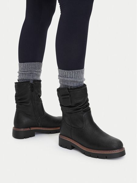Go Soft Botki CEO-WS6329-02 Czarny. Czarne botki damskie GO SOFT, bez wzorów, ze skóry, bez obcasa, na słupku, bez zapięcia. Za 179.99 zł.