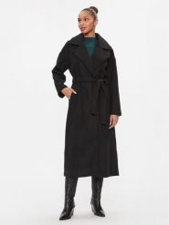 ONLY Płaszcz przejściowy 15292812 Czarny Regular Fit. Czarne płaszcze damskie ONLY, xs, bez wzorów, z syntetyku, bez kołnierzyka, bez kaptura. Za 239.99 zł.