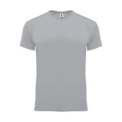 Męska Koszulka Sportowa Z Krótkim Rękawem Bahrain. Szare koszulki sportowe męskie ROLY, m, bez wzorów, bez ramiączek, trekkingowe. Za 27.99 zł.