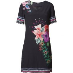 Desigual Barta Sukienka Czarny. Czarne sukienki damskie Desigual, bez wzorów, z materiału, bez kołnierzyka, bez ramiączek. Za 516.95 zł.
