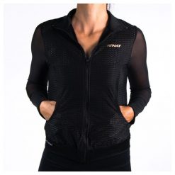 Kurtka fitness damska Rinat Vale. Czarne kurtki sportowe damskie RINAT, xl, bez wzorów, z materiału, bez ramiączek, bez kaptura, na fitness i siłownię. Za 338.50 zł.