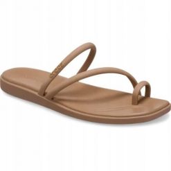 Klapki Dla Dorosłych Crocs Miami Toe Loop. Czarne klapki męskie Crocs, bez wzorów, z materiału, bez zapięcia. Za 199.99 zł.