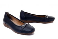 RIEKER L9360-14 blue, baleriny damskie. Niebieskie balerinki damskie Rieker, bez wzorów, bez obcasa, bez zapięcia. Za 319.90 zł.