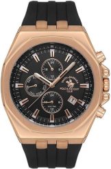 Zegarek męski Santa Barbara Rocket Polo Club SB.1.10432-4 czarny. Czarne zegarki męskie Santa Barbara Rocket Polo Club, bez wzorów. Za 660.00 zł.