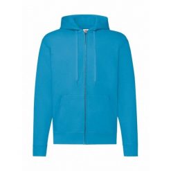 Męska Klasyczna Bluza Z Kapturem. Niebieskie bluzy męskie fruit of the loom, m, bez wzorów, z kapturem. Za 118.99 zł.