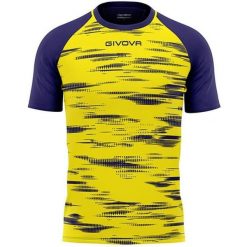 Koszulka Sportowa Givova Pixel Niebiesko/Żółta 3XL - Oddychająca i Elastyczna. Niebieskie koszulki sportowe damskie Givova, xl, bez wzorów, z poliesteru, bez ramiączek, do piłki nożnej. Za 140.99 zł.