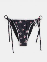Dół od bikini z wiązaniem i motywem kwiatowym - wielobarwny. Stroje kąpielowe damskie Sinsay, l, bez wzorów. Za 19.99 zł.
