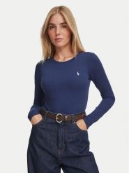 Polo Ralph Lauren Body 4P0490 Granatowy Slim Fit. Niebieskie body Polo Ralph Lauren, bez wzorów, z bawełny. Za 494.99 zł.