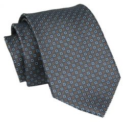 Męski Krawat - Brązowy, Drobny Wzór - Angelo di Monti. Brązowe krawaty i muchy Angelo di Monti, bez wzorów, z tkaniny, eleganckie. Za 45.00 zł.