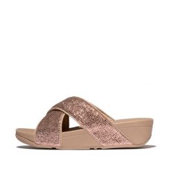 Sandały damskie FitFlop Lulu. Brązowe sandały damskie FIT FLOP, bez wzorów, z materiału, bez obcasa, bez zapięcia. Za 401.00 zł.
