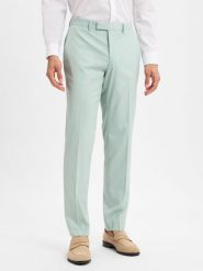 Finshley & Harding spodnie garniturowe - Kalifornia Mężczyźni Slim Fit zielony, 46. Zielone garnitury męskie Finshley & Harding, m, bez wzorów, z syntetyku. Za 299.95 zł.