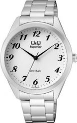 Zegarek QQ Zegarek męski QQ C22A-006V srebrny. Szare zegarki męskie Q&Q, bez wzorów, srebrne. Za 237.00 zł.