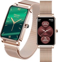 Smartwatch Zaxer ZX19 Złoty (0314029891236). Żółte zegarki smartwatch ZAXER, bez wzorów. Za 300.00 zł.